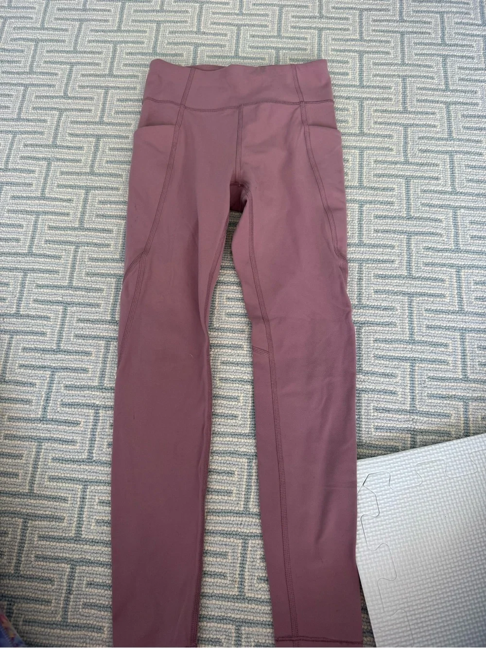 Athleta Kids Active Leggings - Blue and Mauve